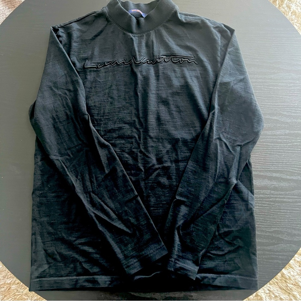 Louis Vuitton Men’s LV 3D Embroidered Long-Sleeved Tshirt | Large
